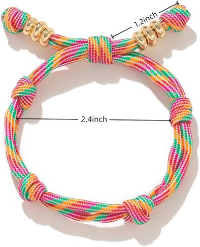 SAVITO Personalized Custom Bubble Initial Bracelet Colorful Hand-Knotted Cord Bracelet Couple Bracelets Valentine's Day Gift in Saudi Arabia
