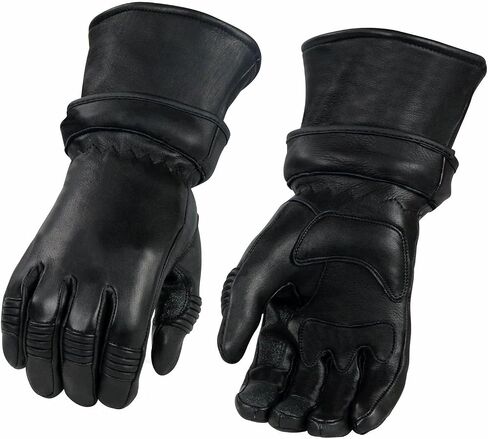 Milwaukee Leather Men's USA Deerskin Gauntlet Motorcycle Hand Gloves in Kuwait
