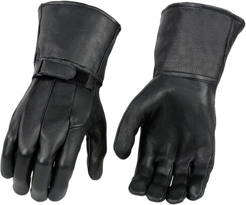Milwaukee Leather Men's USA Deerskin Gauntlet Motorcycle Hand Gloves in Kuwait
