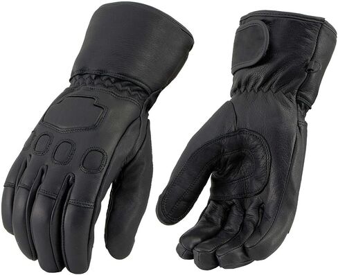 Milwaukee Leather Men's USA Deerskin Gauntlet Motorcycle Hand Gloves in Kuwait