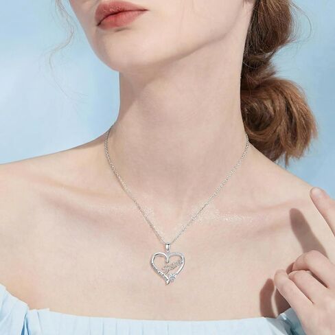 ZBA Natural Diamond Sister Necklace, 18K Gold Plated 925 Sterling Silver Fine Jewelry Birthday Gifts for Sister 20inches (F-G,I1-I2) in Saudi Arabia