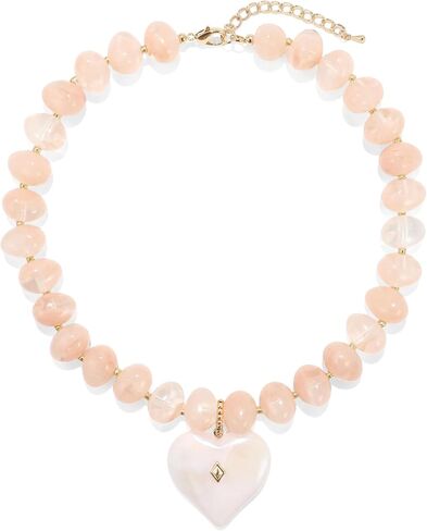 Elegance 11 designs Chunky Heart Necklace for Women, Colorful Acrylic Beaded Statement Puff Heart Necklace, Cute Boho Y2K Choker Necklace for Gift Jewelry in Saudi Arabia