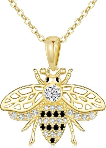 GEHN 14K Yellow Gold Necklace 14K Carat Gold Snake/Bee/Bird/Hecate Jewelry Cardinal Gifts for Women in Kuwait