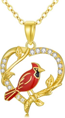 GEHN 14K Yellow Gold Necklace 14K Carat Gold Snake/Bee/Bird/Hecate Jewelry Cardinal Gifts for Women in Kuwait