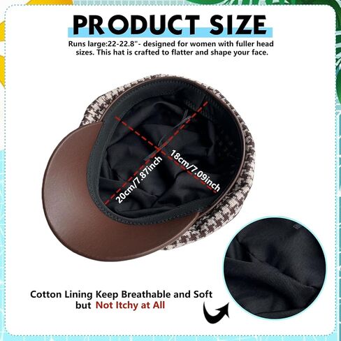 2 Pcs Women Newsboy Cap Adjustable Visor Beret Hats Sun Hat Beach Hats Soft 8 Panels Vintage Cabbie Hat Octagonal Cap Wario Hat Black in Saudi Arabia
