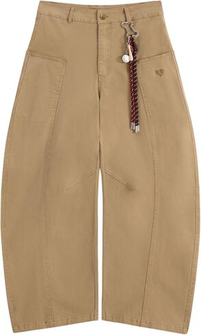 Aelfric Eden Baseball Chain Baggy Barrel Pants for Women Men Wide Leg Streetwear Casual Unisex Loose Lantern Trousers Pants in Kuwait