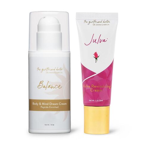 Dr. Anna Cabeca Hormone Harmony Bundle Intimate Moisturizer Cream (60-Day) + Balance Nourishing Skin Cream – Cosmetic Moisturizers for Midlife Skin Support in Saudi Arabia