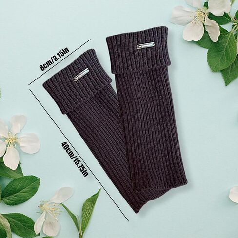 Leg Warmers for Women, 80s Ribbed Knitted Leg socks, Leg Warmer Socks for Ballet Dance Figure Skating Yoga Sports Party (Coffee) in Saudi Arabia