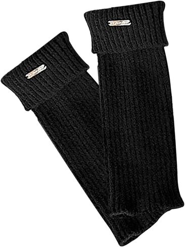 Leg Warmers for Women, 80s Ribbed Knitted Leg socks, Leg Warmer Socks for Ballet Dance Figure Skating Yoga Sports Party (Black) in Saudi Arabia