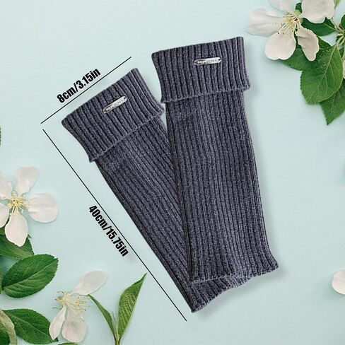Leg Warmers for Women, 80s Ribbed Knitted Leg socks, Leg Warmer Socks for Ballet Dance Figure Skating Yoga Sports Party (Dark Grey) in Saudi Arabia