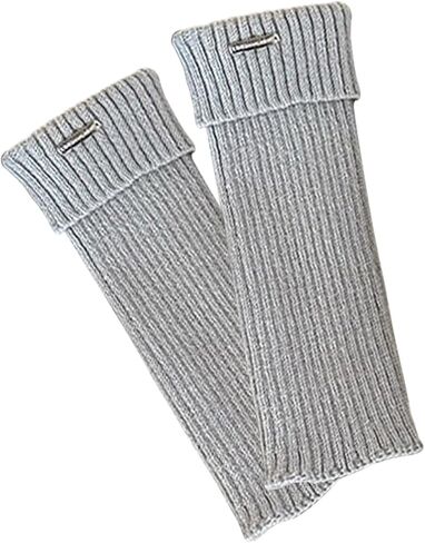 Leg Warmers for Women, 80s Ribbed Knitted Leg socks, Leg Warmer Socks for Ballet Dance Figure Skating Yoga Sports Party (Light Grey) in Saudi Arabia