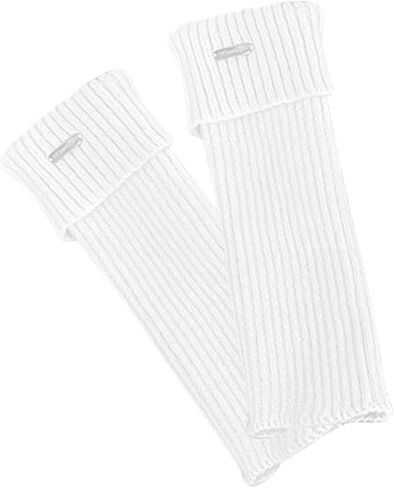 Leg Warmers for Women, 80s Ribbed Knitted Leg socks, Leg Warmer Socks for Ballet Dance Figure Skating Yoga Sports Party (White) in Saudi Arabia