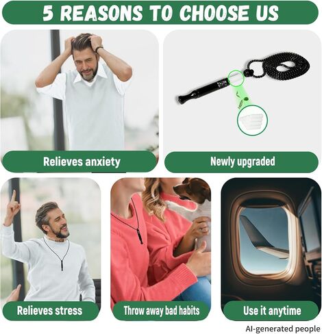 Quit Smoking Breathing Necklace V2,Flavored Air Device for Fidget Relief and Stress Relief, Naturally Switch from Bad Habits, Stop Smoking Aid for Anxiety Relief,Includes 2 Flavor core (Steel) in Saudi Arabia