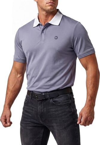 Performance Polo Shirts for Men, Moisture-Wicking Short Sleeve Golf Polo, Quick-Dry Shirt for Work, Travel & Sports in Kuwait