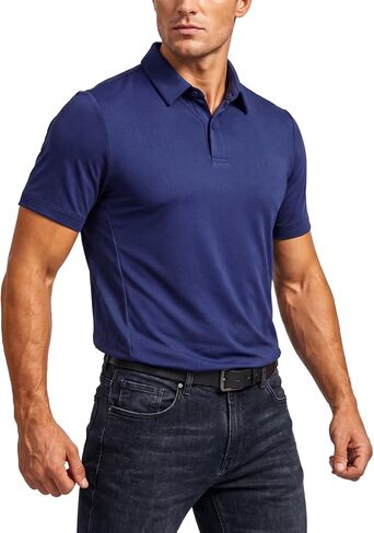 Performance Polo Shirts for Men, Moisture-Wicking Short Sleeve Golf Polo, Quick-Dry Shirt for Work, Travel & Sports in Kuwait