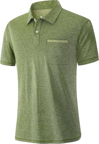 V VALANCH Men's Polo Shirts, Short Sleeve Moisture Wicking Casual Shirts with Pocket, Stylish Daily Wear Tees in Saudi Arabia