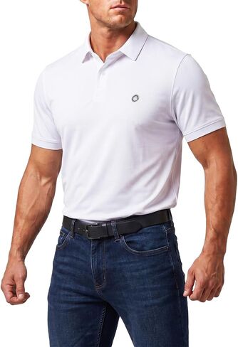 Performance Polo Shirts for Men, Moisture-Wicking Short Sleeve Golf Polo, Quick-Dry Shirt for Work, Travel & Sports in Kuwait