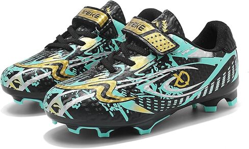 Kids Football Cleats (Boys & Girls) - Breathable Mesh Construction, Shock - Absorbing Insole, Size Range 35-46 (Suitable for 6-17 Years Old) in Saudi Arabia