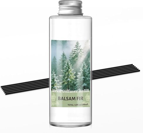 SCENTORINI Reed Diffuser Oil Refill, Balsam Fir Diffuser Oil 6.76 Fl Oz, Natural Scented Essential Oil Refill Long Lasting Summer Home Fragrance for Room Spa Aromatherapy Bathroom Home Decor in Saudi Arabia