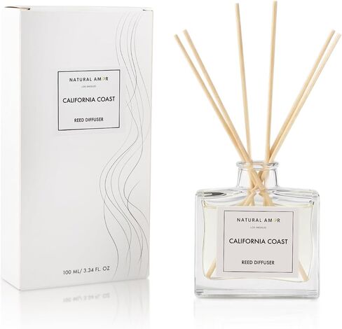 Natural Amor Bergamot Reed Diffuser Set, 3.38 fl oz Scented Diffuser with Sticks Home Fragrance Reed Diffuser for Bathroom Shelf Bedroom Living Room in Saudi Arabia