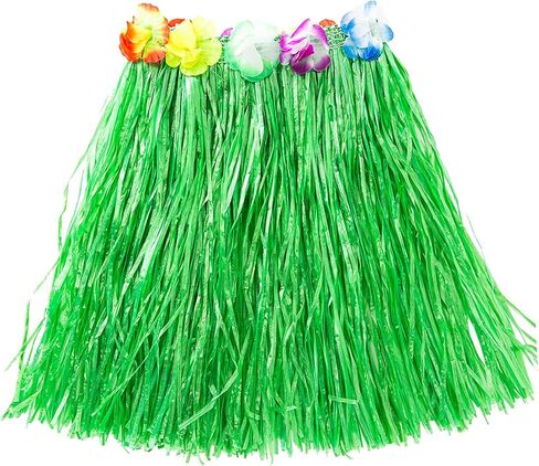 15.7 Inch Colorful Hawaiian Grass Skirt Beach Party Dance Grass Skirt for Luau Parties, Birthdays, Prom Dresses, Holiday Shows, Celebration Parties (Green) in Saudi Arabia