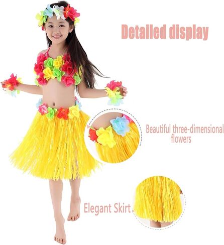 15.7 Inch Colorful Hawaiian Grass Skirt Beach Party Dance Grass Skirt for Luau Parties, Birthdays, Prom Dresses, Holiday Shows, Celebration Parties (Green) in Saudi Arabia