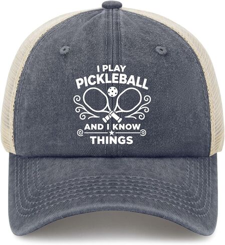 I Play Pickleballs and I Knows Things Hat for Men Fashion Washed Distressed in Kuwait
