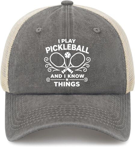 I Play Pickleballs and I Knows Things Hat for Men Fashion Washed Distressed in Saudi Arabia
