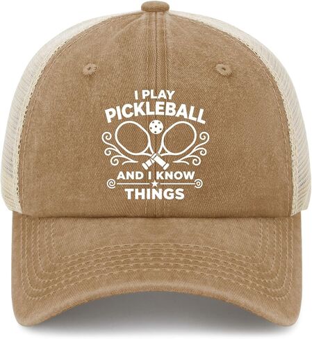 I Play Pickleballs and I Knows Things Hat for Men Fashion Washed Distressed in Kuwait