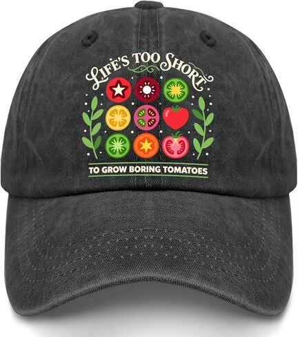 Life’s Too Short to Grow Boring Tomatoes Hat for Men Trendy Washed Distressed in Saudi Arabia