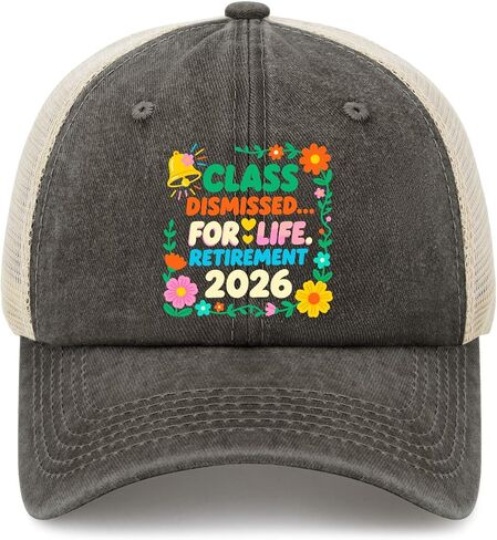 Class Dismissed for Life Retirements 2026 Hat for Women Funny Washed Distressed in Kuwait