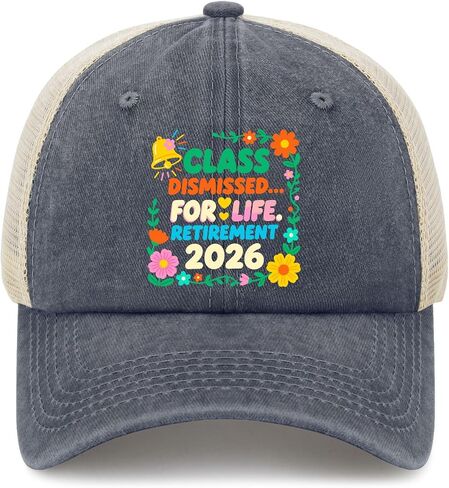 Class Dismissed for Life Retirements 2026 Hat for Women Funny Washed Distressed in Saudi Arabia