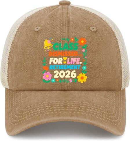 Class Dismissed for Life Retirements 2026 Hat for Women Funny Washed Distressed in Kuwait