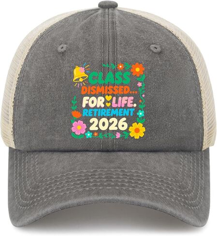 Class Dismissed for Life Retirements 2026 Hat for Women Funny Washed Distressed in Kuwait