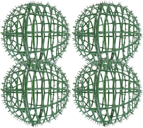 PRETYZOOM 4Pcs Grass Ball Rack Flower Arrangement Cage 9.84" Artificial Topiary Ball Support Decorative Flower Frame for Garden Wedding Party DIY Floral Display in Kuwait
