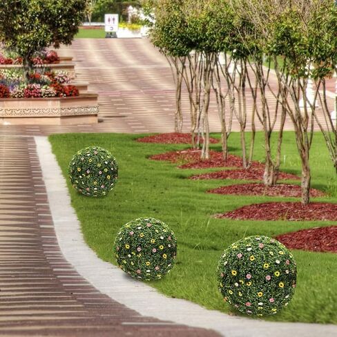 PRETYZOOM 4Pcs Grass Ball Rack Flower Arrangement Cage 9.84" Artificial Topiary Ball Support Decorative Flower Frame for Garden Wedding Party DIY Floral Display in Kuwait