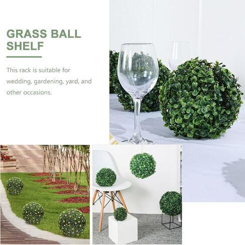 PRETYZOOM 4Pcs Grass Ball Rack Flower Arrangement Cage 9.84" Artificial Topiary Ball Support Decorative Flower Frame for Garden Wedding Party DIY Floral Display in Kuwait