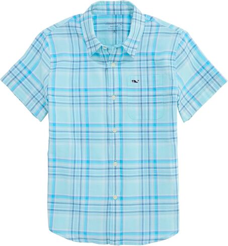 قميص Vineyard Vines للأولاد من القطن المنقوش بأكمام قصيرة (طفل صغير/طفل صغير/طفل كبير) in Kuwait