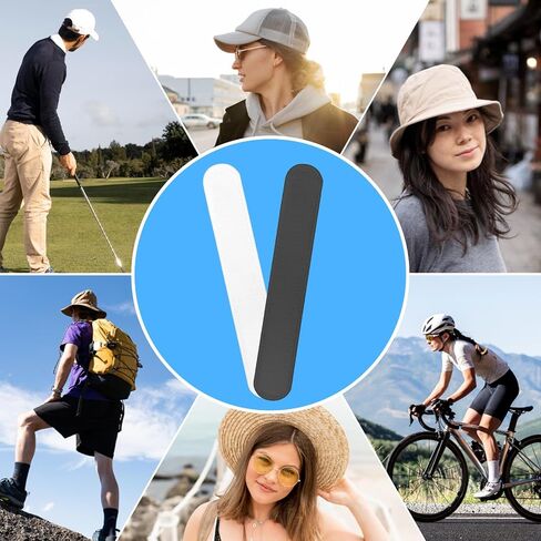 Ymapinc 40 Pack Hat Liners Sweat Protection for Hats/Caps, Disposable Golf Hat Sweat Liner, Self Adhesive Pads for Golf/Baseball/Cowboy Hats, Men/Women Ball Cap Shaper Bands in Kuwait