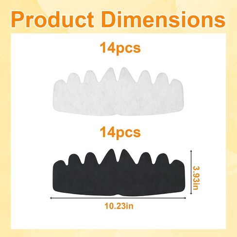 28Pieces 10 * 4inch Baseball Caps Inserts, Flexible Washable Reusable Hat Sweat Liner, Hat Liners Sweat Protection, Hat Shaper Insert, Hat Stiffener, Baseball Cap Sweat Liner (14 Black & 14 White) in Saudi Arabia