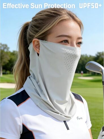 Ice Silk Neck Gaiter Face Mask for Outdoor Sports UV Sun Protection in Kuwait