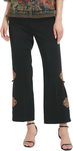 Women’s Chinese Traditional Knots Embroidery Chinese Pant in Kuwait