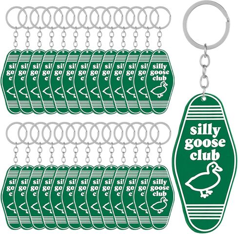 26 Pack Silly Goose Keychains, Funny Animal Key Rings with Metal Loop, Novelty Gag Gifts For Men Women, Party Favors, Backpacks, Wallets in Kuwait