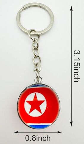 3 Pcs North Korea Flag Key Chain,Cool Keychain for Car Keys, Stainless Steel Keyrings & Keychains,Used for Home Decoration, Jewelry Hanging Decorations. in Kuwait