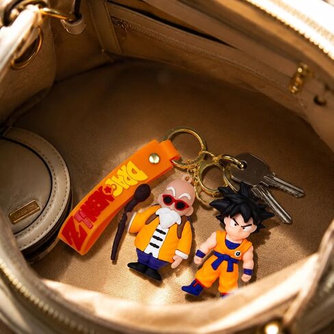 Cartoon keychain, cute cartoon character hanging decoration keychain, key ring pendant, 2-piece set in Saudi Arabia