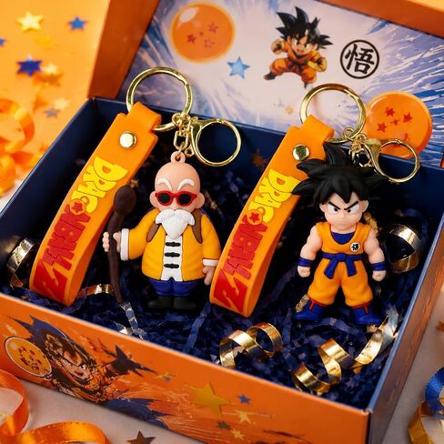 Cartoon keychain, cute cartoon character hanging decoration keychain, key ring pendant, 2-piece set in Saudi Arabia