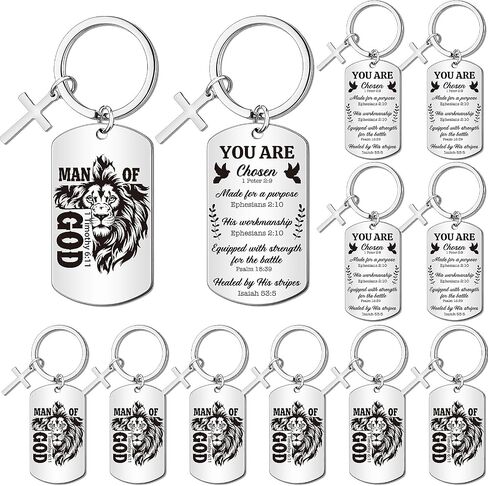 Liliaafar Christian Keychains Religious Inspirational Keychains Christian Church Gifts with Lion Bible Verse for Men in Kuwait