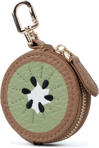 Cute Fruit Coin Purse Bag Charm,Mini Leather Coin Change Purse & Pouch Holder Keychain Charm for Handbag Tote Wallet Airtag Accessories,Kawaii Fruit Bag Charms for Girl Women Orange in Saudi Arabia