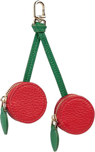 Cute Fruit Coin Purse Bag Charm,Mini Leather Coin Change Purse & Pouch Holder Keychain Charm for Handbag Tote Wallet Airtag Accessories,Kawaii Fruit Bag Charms for Girl Women Orange in Kuwait