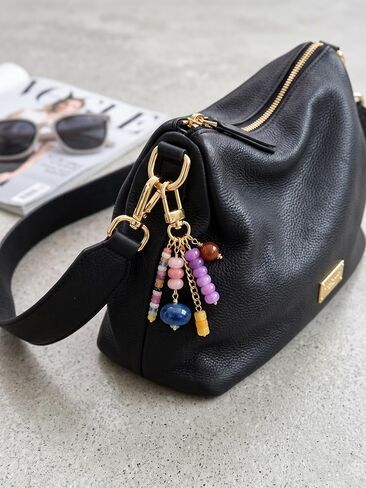Sanyaa Colorful Beaded Bag Charm Natural Stone Handmade Summer Gemstone Beads Charms Keychain for Women in Saudi Arabia